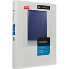 Staples Standard View Binder with D-Rings - 1/2" - White-Pages lie flat with back-mounted rings