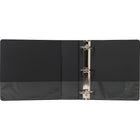 Staples Standard View Binder with D-Rings - 1" - Black-Pages lie flat with back-mounted rings