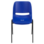 Chaise coquille marine pour enfants ergonomique et empilable de la série HERCULES avec hauteur de siège de 14 po.-Ensemble de 5 chaises empilables polyvalentes
