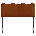 Modway Athena Stain-Resistant Performance Velvet Queen Size Headboard - Rust-Seven Adjustable Mounting Positions