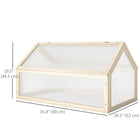 Outsunny - Serre froide en bois avec dessus ouvrant- Panneaux en polycarbonate transparent permettant une transmission maximale de la lumière tout en retenant la chaleur  
