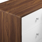 Modway Transmit 47" Dresser - Walnut White-Assembly Required