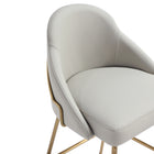 Manhattan Comfort - Gracie tabouret de bar moderne 22" en similicuir rembourré - pierre et or - lot de 2-Dispose d’une mousse haute densité remplie pour plus de confort et de durabilité.