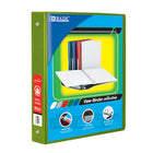 BAZIC Products 1" 3-Ring View Binder with 2 Pockets - Lime Green - 6 Pack-Clear View Cover on front, back & side