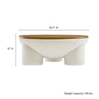 Modway Tridome Round Boucle Upholstered Storage Coffee Table - Natural Ivory-Boucle Fabric Upholstery