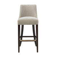 Manhattan Comfort Beever 18.9" Modern Chenille Upholstered Barstool - Taupe-Modern Barstool with Backrest Perfect for Bar and Kitchen Use