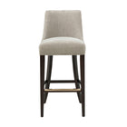 Manhattan Comfort - Beever tabouret de bar moderne 48 cm en chenille taupe rembourré-Tabouret de bar moderne avec dossier parfait pour une utilisation au bar et dans la cuisine