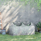 Outsunny - Serre tunnel portable 47 po L x 24 po l x 24 po H avec 2 fenêtres, structure en acier, bâche en PE- Toile en polyéthylène 140g/m2, robuste, durable et résistante  
