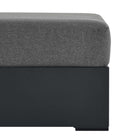 Modway - Tahoe Terrasse extérieure Aluminium revêtu en poudre Ottoman in Charbon de bois gris-7
