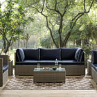 Modway Cerelia Moroccan Trellis Indoor/Outdoor Area Rug - 5 ft W x 8 ft L - Light/Dark Beige-Durable Indoor/Outdoor Rug