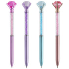 Merangue Diamond Ballpoint Twist Pen with Crystals - 1.0 mm - Black Ink - Assorted Colours-Twist ballpoint pen