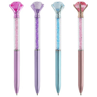 Merangue Diamond Ballpoint Twist Pen with Crystals - 1.0 mm - Black Ink - Assorted Colours-Twist ballpoint pen