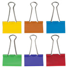 JAM Paper - Assortiment de pinces à baguette colourées - grandes - 1 1/2 po (41 mm) - couleurs arc-en-ciel assorties - 72 pinces/paquet-Quantité : 72 pinces par paquet (12 pinces par couleur) | Durables et réutilisables