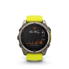 Garmin - fēnix 8 – 51 mm, saphir solaire, titane avec bracelet en silicone jaune/graphite Amp-Améliorez les performances, l'endurance et la résistance de votre corps aux blessures grâce à des plans d'entraînement en force ciblés, un suivi de l'endurance en temps réel, des entraînements spécifiques au sport et une gamme complète d'applications sportives intégrées