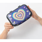 ZIPIT - Étui à crayons en plastique recyclé, trousse grande capacité pour filles, cœur-6