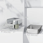 PawHut Stainless Steel High Sided Cat Litter Box with Scoop-Sand drop area and step reduce litter tracking 