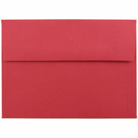 JAM Paper A7 Coloured Invitation Envelopes - 5.25 x 7.25 - Red Recycled - 50 Pack-Our envelopes are made from 30% recycled 24 lb paper and feature a straight flap gum closure with a smooth finish