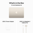 Apple MacBook Air 13.6" - M3 Chip - 256 GB SSD - 16 GB Unified Memory - Starlight - French-Get connected: MacBook Air features two Thunderbolt ports, a headphone jack, Wi-Fi 6E, Bluetooth 5.3, and a MagSafe charging port. And connect up to two external displays with the laptop lid closed.
