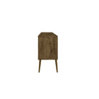 Manhattan Comfort Bradley 62.99" Mid-Century Modern TV Stand - Rustic Brown-Home Assembly Required. All Hardware Included