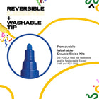 Uni POSCA Water-Based Paint Markers with Reversible Brush Tip - 1.0mm/4.0mm - Assorted - 8 Pack-Vivid, opaque ink is permanent on porous surfaces and erasable on most non-porous surfaces