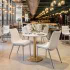 Zuo Alto Bistro Table - White/Gold-Maximum Weight Capacity: 45