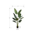 Monarch Specialties 60" Artificial Indoor Bird of Paradise Tree - Floor - Black Pot-The decorative, easy-care floor plant is made from the highest quality materials and requires no maintenance or watering, for a sustainable, environmentally friendly decorative accent that will last a lifetime