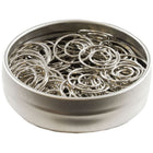 JAM Paper Circular Paper Clips - Round - Silver - 50 Pack-Quantity: 50 per box | Packed in a reusable clear box to keep your desktop or your desk drawer organized