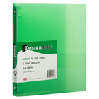 JAM Paper Plastic 0.75" 3-Ring Binder - Green-Colour: Green | Be stylish and organized with colourful binders.