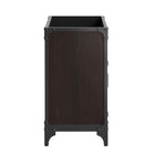 Modway Steamforge 30" Bathroom Vanity Cabinet - Black/Walnut-Non-Marking Foot Pads