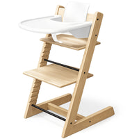 MotionGrey Blessy Wooden High Chair with Tray - Adjustable Baby & Toddler Dining Chair for Age 6 Months+ - Wood-Complete Baby High Chair Setup: Includes tray and support accessories, making it perfect for feeding, playtime, and early development