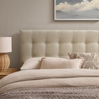 Modway Emily Fabric Upholstered Queen Size Headboard - Ecru-Queen Size Headboard