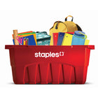 Staples Reusable Red Box - English-Versatile Storage: Perfect for organizing home, office, or outdoor spaces
