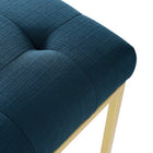 Modway Privy Gold Stainless Steel Upholstered Fabric Dining Accent Chair - Gold/Azure-Chair Weight Capacity: 331 lbs.