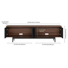 Hudson&Canal - Meuble TV Whitman pour téléviseurs jusqu'à 75 pouces - Noyer satiné/grain noir-Caractéristiques assemblage facile