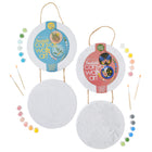Art 101 Paintable Circle Hanging Canvas Wall Art - 2 Pack-Two Pack comes with two designs, each with 2 circle canvases on rope for you to paint and make your own creation
