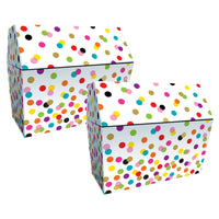 Teacher Created Resources Confetti Chest - 2 Pack-Great for pirate-themed parties, as a gift or storage box, or for a rewards chest in your classroom