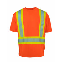 Forcefield Short Sleeve Safety Tee - Orange - Large-100% polyester fabric