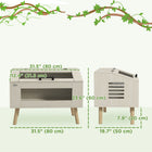 PawHut 29 Gal. Reptile Tank with Ventilation and Windows -Beige-Features 10 air vents for optimal ventilation 