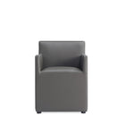 Manhattan Comfort - Lot de 2 fauteuils de salle à manger modernes Anna Square 58 cm en similicuir - Étain-Capacité de poids 136 kg