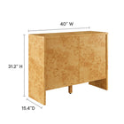 Modway Hudson 40" Burl Wood Sideboard - Natural-Burl Wood Laminate