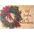 Rosedale General Christmas Greeting Cards/Envelopes - 5-1/2" x 8" - Best Wishes: Christmas Wreath - 12 Pack-Card shop quality greeting cards