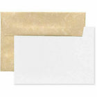 JAM Paper - Ensemble de papeterie en parchemin recyclé 25 cartes et 25 enveloppes A2 - Marron - ensemble de 25-Couleur : marron recyclé.