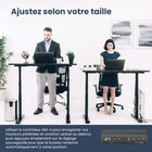 MotionGrey - Bureau assis-debout électrique à double moteur, réglable en hauteur, 165 po de largeur - Cadre noir-7