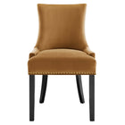 Modway Marquis Performance Velvet Dining Chairs - Cognac - 2 Pack-8