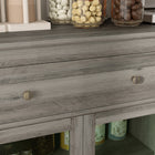 HOMCOM 55.1" L Sideboard Buffet Cabinet with Storage - Grey-Assembly required