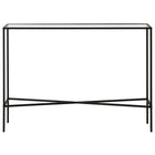Hudson&Canal - Console Henley 42" de largeur avec plateau en verre - Bronze noirci-Dispose d'un plateau en verre trempé