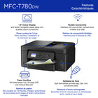 Brother - MFC-T780DW Imprimante tout-en-un à jet d’encre couleur sans fil INKvestment Tank avec impression recto vers et 3 ans d’encre-Accès aux applis en nuage sur l’écran couleur de 1,8 po