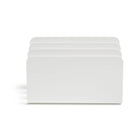 TRU RED 3-Slot Plastic Incline Sorter - White-Organize files and papers with this file organizer 3-slot incline sorter