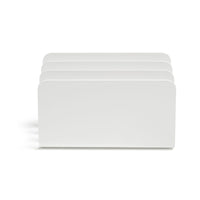 Trieur incliné en plastique à 3 fentes TRU RED, blanc-Organisez vos dossiers et vos papiers grâce à ce trieur incliné à trois fentes.