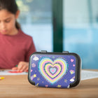 ZIPIT Recycled Plastic Pencil Case - Large Capacity Pencil Case for Girls - Heart Design-Sturdy and light: this handy plastic box is sturdy, lightweight and spacious. It is transparent, has a dedicated name tag and is easily stackable